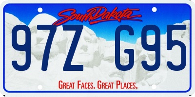 SD license plate 97ZG95