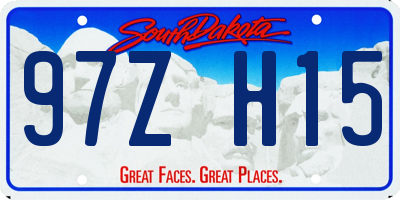 SD license plate 97ZH15
