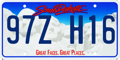 SD license plate 97ZH16
