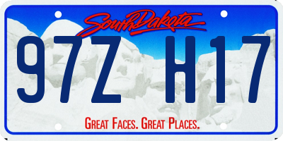 SD license plate 97ZH17