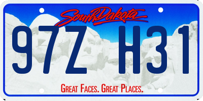 SD license plate 97ZH31