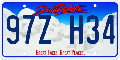 SD license plate 97ZH34