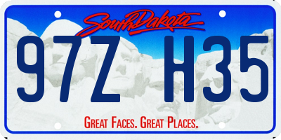 SD license plate 97ZH35