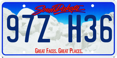 SD license plate 97ZH36