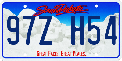 SD license plate 97ZH54