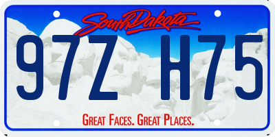 SD license plate 97ZH75