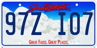 SD license plate 97ZI07