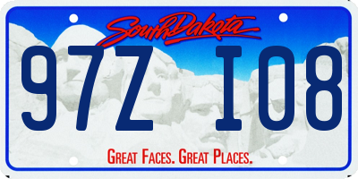 SD license plate 97ZI08
