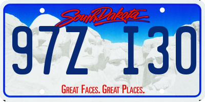 SD license plate 97ZI30