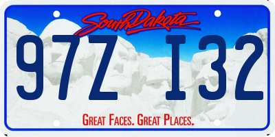 SD license plate 97ZI32