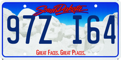 SD license plate 97ZI64
