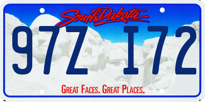 SD license plate 97ZI72