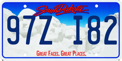 SD license plate 97ZI82