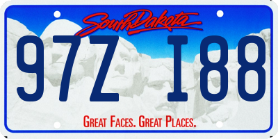 SD license plate 97ZI88