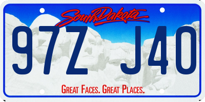 SD license plate 97ZJ40