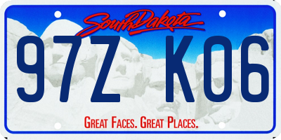 SD license plate 97ZK06