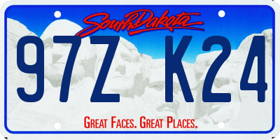 SD license plate 97ZK24