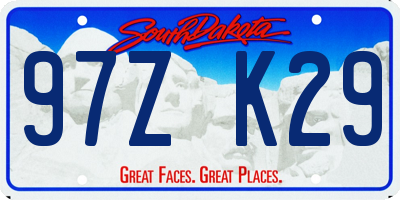 SD license plate 97ZK29