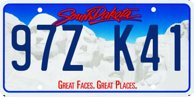 SD license plate 97ZK41