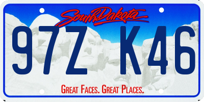 SD license plate 97ZK46