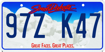 SD license plate 97ZK47