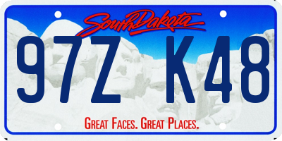 SD license plate 97ZK48