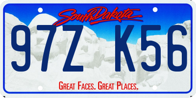 SD license plate 97ZK56