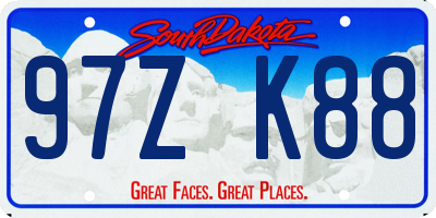 SD license plate 97ZK88