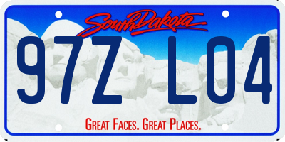 SD license plate 97ZL04