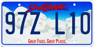 SD license plate 97ZL10