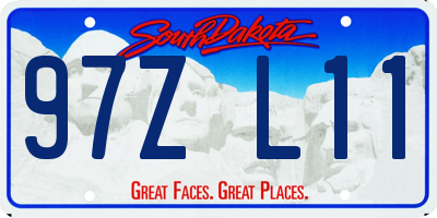 SD license plate 97ZL11