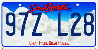 SD license plate 97ZL28