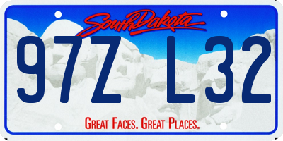 SD license plate 97ZL32