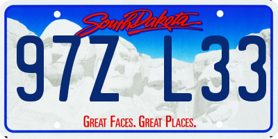 SD license plate 97ZL33