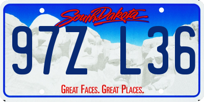 SD license plate 97ZL36