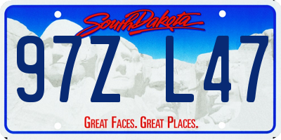 SD license plate 97ZL47