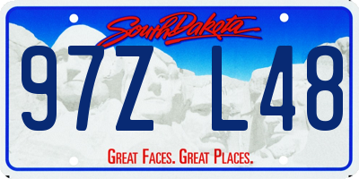 SD license plate 97ZL48
