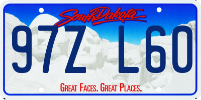 SD license plate 97ZL60