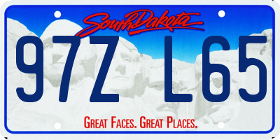 SD license plate 97ZL65
