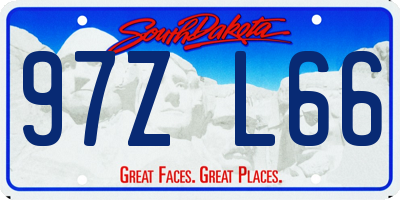 SD license plate 97ZL66