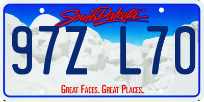 SD license plate 97ZL70