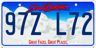 SD license plate 97ZL72