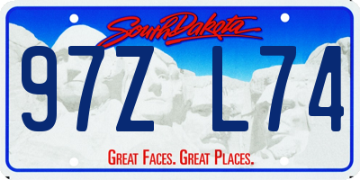 SD license plate 97ZL74
