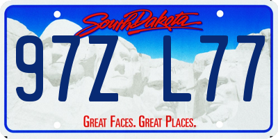 SD license plate 97ZL77