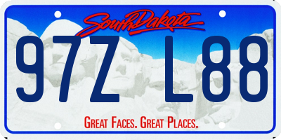 SD license plate 97ZL88