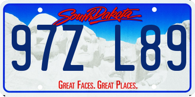 SD license plate 97ZL89