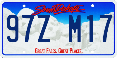 SD license plate 97ZM17