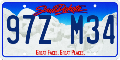 SD license plate 97ZM34
