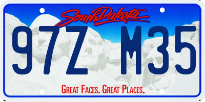 SD license plate 97ZM35