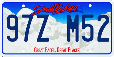 SD license plate 97ZM52